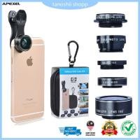ราคา Apexel 5 in 1 ชุดกล้องโทรศัพท์มือถือเปลี่ยนเลนส์ Tele Macro Wide Fish-eye (APL-DG5H) (46215083491)