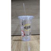 ราคา แก้วน้ำพลาสติก 2 ชั้น ที่ระลึก Texas Chicken และโค้ก พร้อมหลอดดูด มือ 1 แท้ 100% (57713083787)