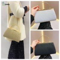 ราคา ข้างในใหม่ กระเป๋าราตรี, กระเป๋าถือกลิตเตอร์หรูหราจีบ, กระเป๋าข้ามแนวทแยง พลอยเทียม แฟชั่นงานแต่งงาน (56563644886)