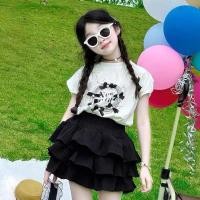 ราคา ชุดเซ็ตเด็กผู้หญิงเสื้อยืดแขนสั้นลายการ์ตูน + กระโปรงบานสไตล์เกาหลี แฟชั่นน่ารักใส่สบาย (29239240253)