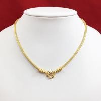 ราคา สร้อยคอทองเคลือบแก้วลายกระดูกงูกลม ความยาว 22 นิ้ว น้ำหนักเทียบเท่า 1 บาท (8786774030)
