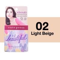 ราคา ของเเท้ Cute Press 1-2 Beautiful Airy Matte Foundation Powder SPF 30 PA+++ คิวท์เพรส แป้งพัฟ (42217892089)