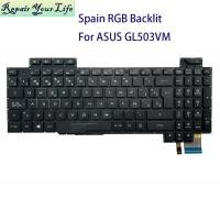 ราคา สเปนคีย์บอร์ด RGB Backlit สําหรับ Asus ROG Strix GL503 GL503VM GL503VD GL503VS แล็ปท็อปสเปนละตินที่มีสีสัน Backlight คีย์บอร์ด (47664548297)
