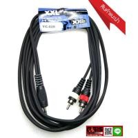ราคา (1m/3m) สายสัญญาณเสียง XXL TR-ST xRCA2 สาย TR 3.5mm(M) To RCA(M) 2หัว RCA CABLE สายสัญญาณเสียงต่อ ลำโพง (2131862656)