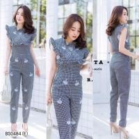 ราคา จั้มสูทขายาว ลายสก็อต งานป้าย Nida(มือสอง)Sz. M (3968589524)