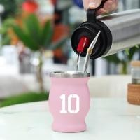 ราคา ชุดน้ําเต้าเยอร์บาเมท ฟุตบอลเบอร์ 10 Cup 8.4oz 2 หลอด Bombilla พร้อมแปรงทําความสะอาดสําหรับแฟน (29839043998)