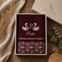 ราคา Sena - Fillzo ผ้าขนหนูแบบกําหนดเอง 1 ชิ้นพร้อมปักชื่อ | ผ้าขนหนูนกหวีดตอนเช้า | ของขวัญแต่งงาน | ของชําร่วย (26294469220)