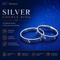 ราคา S925 Sterling Silver Minimal Luxe Couple Ring S925 เงินคู่หรูหรา (49610754116)
