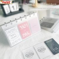 ราคา KUGIGIEI อัลบั้มภาพตั้งโต๊ะ, ที่ใส่รูปถ่าย DIY โปร่งใส, ความเรียบง่ายในการตกแต่งภาพการ์ดไอดอลขนาด 3 นิ้ว/3.5 นิ้ว (54015465542)