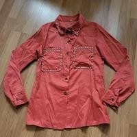 ราคา used เชิ้ตแต่งหมุดสีส้มอิฐ (22031186620)