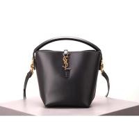 ราคา SAINT LAURENT YSL LE37 Hook Buckle เปิดและปิดหนังวัวเงาไหล่ Messenger กระเป๋าถือผู้หญิงสีดํา (56065465443)
