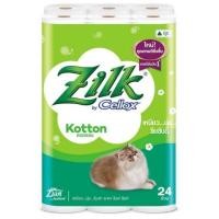 ราคา ซิลค์ คอตตอน 24ม้วน กระดาษทิชชูหนา 2 ชั้น Zilk Kotton Toilet Tissue 2 ply 24 roll (7914468420)