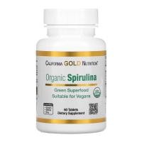 ราคา California Gold Nutrition Organic Spirulina, 500 mg, 60 Tablets (16494877478)