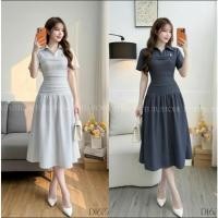 ราคา TuTu Store Office Long Shirt Collar Design Dress รหัส D1627 (45006988310)