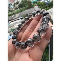 ราคา สร้อยข้อมือหินไหมดำตัวผู้10.6มิล (20695133693)