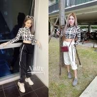 ราคา ชุดเซต2ชิ้น เสื้อครอป แขนยาว มาคู่กับ กางเกงวอร์ม ขายาว (2643600595)
