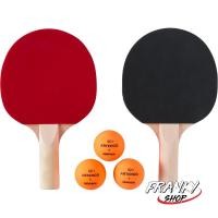ราคา [พร้อมส่ง] ชุดตีปิงปอง พร้อมไม้ปิงปอง 2 อันและลูกปิงปอง 3 ลูก Ping pong set (15330998028)
