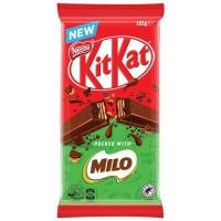 ราคา คิทแคทไมโลวิทช็อกโกแลต 165กรัม Kitkat Milo with Chocolate 165g. [หมายเลขบาร์โค้ด 9300605148260] (56662730794)