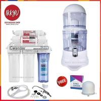 ราคา COLANDAS เครื่องกรองน้ำ 5 ขั้นตอน ฟรี เครื่องกรองน้ำแร่ Uni pure Ceramic 14 ลิตรฟรี Ceramic Dome (1338798442)