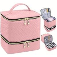 ราคา ตลับเก็บยาทาเล็บ-ถือ30+ขวด(15มล/0.5 ชั้น.ออนซ์)และโคมไฟเล็บ1หลอดอัพเกรดยาทาเล็บสองชั้นกระเป๋าถือกระเป๋าเก็บยาทาเล็บพร้อมหูหิ้ว(สีม่วง) (48714685701)