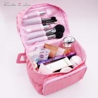 ราคา SALE BG17 Vanilla in Love กระเป๋าใส่เครื่องสำอาง สีชมพู ลายทาง (115735217)