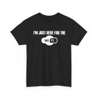 ราคา 2026 Gildan ของขวัญ Nerd Just Here สําหรับ WiFi เสื้อ Unisex Heavy Cotton Tshirt XS-3XL (24698339539)