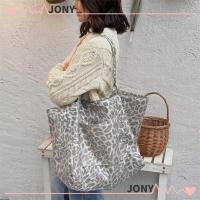 ราคา JONY กระเป๋าใต้วงแขน, กระเป๋าโท้ทผู้หญิงสีขาวสีเงินความจุขนาดใหญ่, กระเป๋าสะพายข้างผ้าใบพิมพ์ลายเสือดาวแฟชั่นกระเป๋าสะพายข้างเดียว (56914493038)