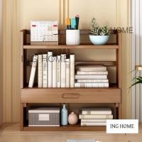 ราคา ชั้นวางหนังสือบนโต๊ะ ชั้นวางของไม้ ชั้นวางหนังสือเด็ก ชั้นวางอเนกประสงค์ จัดระเบียบโต๊ะทำงาน โต๊ะอ่านหนังสือ มินิมอล (48314185004)