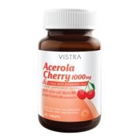 ราคา Vistra Acerola Cherry Vitamin C วิสทร้า อะเซโรล่าเชอร์รี่ วิตามินซี 1000 mg. 45 เม็ด (3117394913)