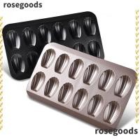 ราคา ROSEGOODS Madeleine Mold, Non-Stick 12 Cup Baking Pan, Easy To Demold เหล็กคาร์บอนสีดํา Madeleine ถาดเตาอบ Bakeware (42582879620)