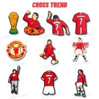 ราคา RONALDO charm Set with cross sandals, ปุ่มอุปกรณ์เสริมสติ๊กเกอร์นักฟุตบอล CR7 เพื่อตกแต่ง CROSS TREND (44761666837)