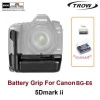 ราคา ✿Battery Grip BG-E6 กริปใส่ Canon EOS 5D mark2 5Dii 5D2 แถมฟรี กล่องพลาสติกเก็บแบต (27660090266)