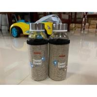 ราคา ขวดแก้วน้ำ หุ้มปลอกผ้า ขนาด 300ml. (20972557203)