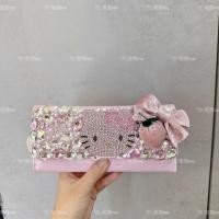 ราคา สินค้าใหม่ Kitty Hello Kitty กระเป๋าสตางค์ใบยาวกระเป๋าใส่บัตรติดเพชร (29267239273)