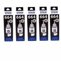 ราคา EPSON Ink bottle T664100 (Black) หมึกเติม ยี่ห้อ เอปสัน รุ่น T664100 ดำ -1 SETมี 5 ขวด ของแท้ (19300884500)