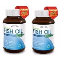 ราคา Vistra Salmon Fish Oil 1000mg วิสตร้า ซาลมอน ฟิชออย 1000 มก. 45 เม็ด 2 ขวด (2451816553)