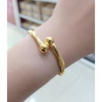 ราคา #กำไลเศษทองหุ้มหัวนวมลายเกลียว (42181145127)