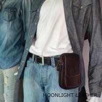 ราคา กระเป๋าใส่โทรศัพท์ มือถือ ใส่กระเป๋าตังค์ หนังวัวแท้ แบรนด์ Moonlight คาดกับเข็มขัดผู้ชาย สีดำ เท่ ทน ลดราคา พร้อมกล่อง (374287155)
