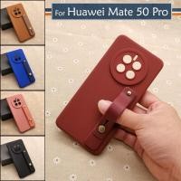 ราคา Huawei Mate 50 Pro Simple Ring I-Ring Back Case TPU Soft Cover Casing Colourful Stand Mobile Housing (50964541145)