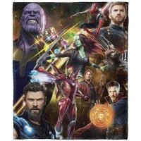 ราคา ผ้าห่มเด็ก - ผ้าห่มโยนผ้าไหมสัมผัส Marvels Avengers Infinity War, "Team Infinity", 50" x 60", หลายสี (29862241172)