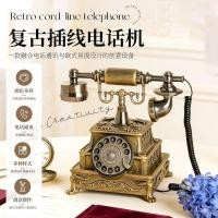 ราคา โทรศัพท์แบบตั้งโต๊ะสไตล์ยุโรป RJ11 สำหรับตกแต่งบ้าน พร้อมปุ่มหมุนแบบวินเทจ (40483242665)