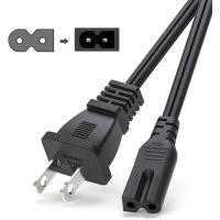 ราคา 12Ft ยาวพิเศษ 2 Prong สายไฟโพลาไรซ์สําหรับ Vizio-LED-TV สมาร์ท-HDTV EM-Series Sound Bar 2 Slot Adapter-AC-Wall-C-C-60320 C7 ถึง NEMA LED SC-15P สําหรับ Philips (51564914102)
