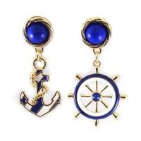 ราคา WX_ต่างหู จี้รูปสมอเรือ,หางเสือเรือ เครื่องประดับผู้หญิง (1892493327)