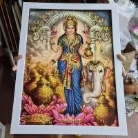 ราคา พระแม่ลักษมี กรอบรูป (ขอบเรียบ) ใส่กระจก ร้านค้า บ้าน เสริมฮวงจุ้ย ความรัก ความสุข ความโชคดี และความเจริญในด้านการเงิน (6459966529)