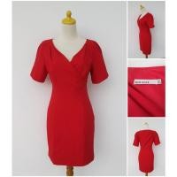 ราคา Preloved Red Dress V - KAREN MILLEN (28587936618)