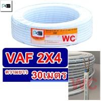 ราคา PKS สายไฟคู่ VAF 2x4 ความยาว 30 เมตร แบนสีขาว สายไฟเดินไฟในบ้าน และ อาคาร (25868784382)