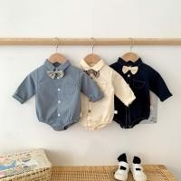 ราคา เด็กทารกสุภาพบุรุษ Bow Tie เสื้อชุดทารกแรกเกิด Romper Baby Jumpsuit เด็ก Onesie แขนสั้น Romper (50108421692)