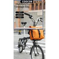ราคา {July in New} กระเป๋าหน้าจักรยานแบบพับได้สําหรับ Brompton สําหรับ DAHON พร้อมที่ยึดจมูกหมู (46564993770)