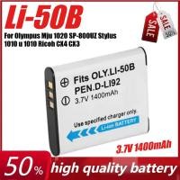 ราคา 3.7V 1400mAh Li-50B แบตเตอรี่กล้องสําหรับ Olympus Mju 1020 SP-800UZ Stylus 1010 U 1010 Ricoh CX4 CX3 + Charger (54410481916)