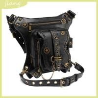 ราคา JN Punk กระเป๋าคาดเอว Steampunk กระเป๋าคาดเอวหญิง PU Grommet Gears Fanny กระเป๋า (50062375347)